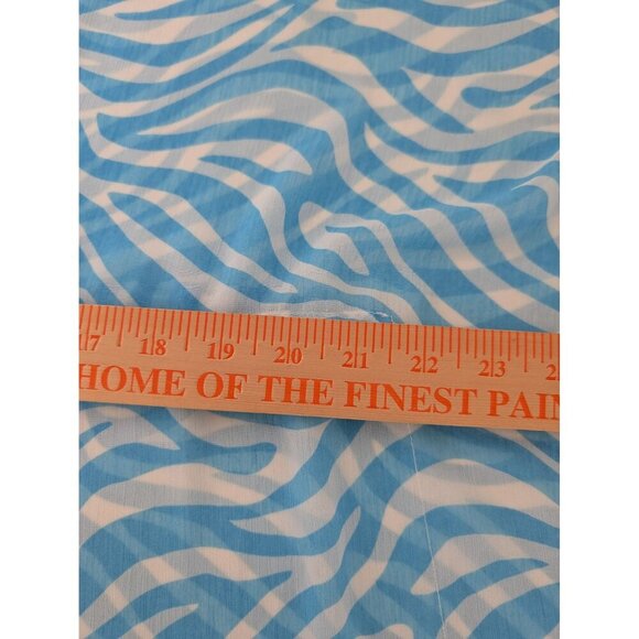 Bleu Rob Beattie Cover Up Womens Size Large Blue Zebra Print Lightweight Caftan - Picture 9 of 10